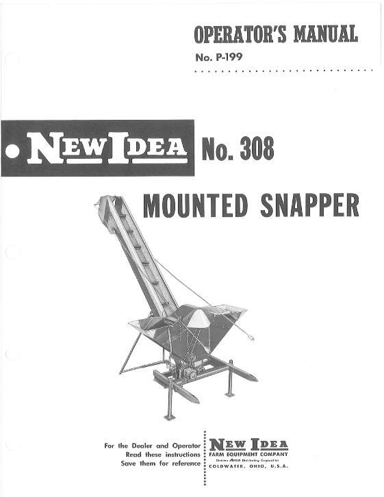 AGCO 308 Snapper (mounted, for 305 row unit) Operator Manual 985203 English