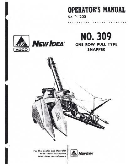 AGCO 309 Snapper (1 row) Operator Manual 985752 English