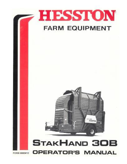 AGCO 30B SH30B StakHand (eff sn 8501) (1980-83) Operator Manual 8083412 English