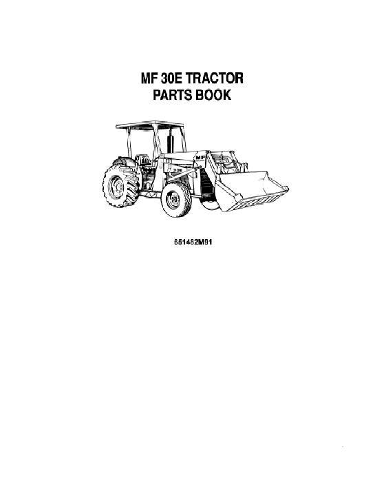 AGCO 30E Tractor (I R, M S built in Coventry UK) Parts Book 651482M91 English