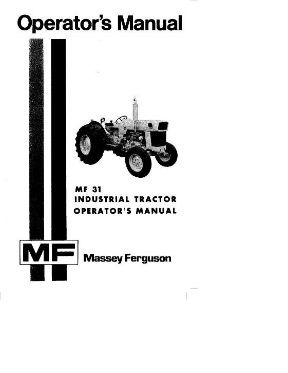 AGCO 31 Utility Tractor Operator Manual 1448259M1 English