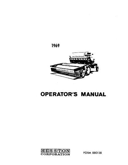 AGCO 310 SP Windrower (1969) Operator Manual 880138 English