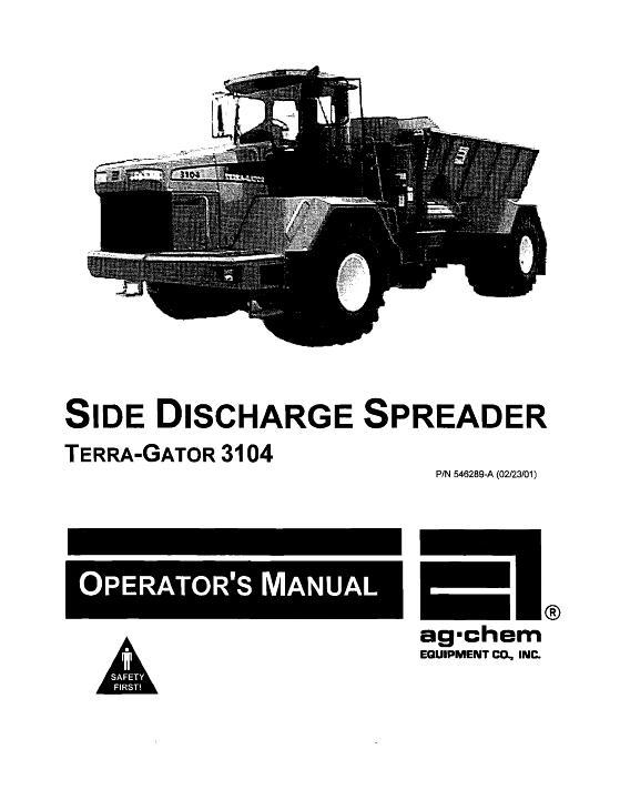 AGCO 3104 TerraGator Knight Spreader Box (system, 1998-2001) Operator Manual AG546289 English