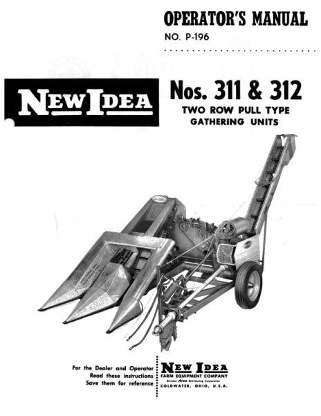 AGCO 311 312 Gathering Unit (2 row, pull-type) Operator Manual 985186 English