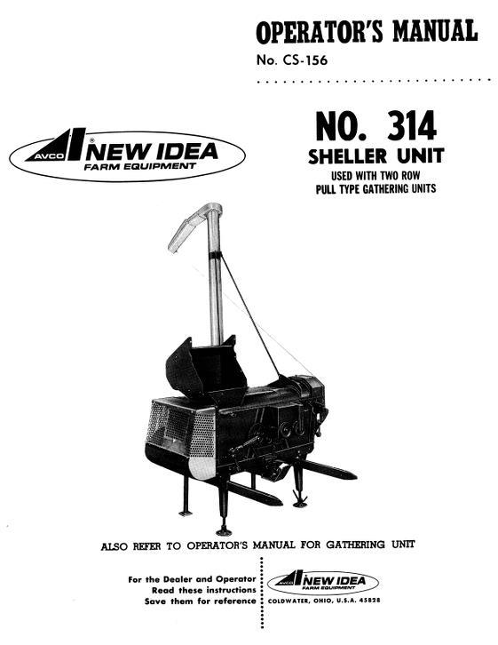 AGCO 314 Sheller Unit (for 311 312 gathering unit) Operator Manual 985228 English