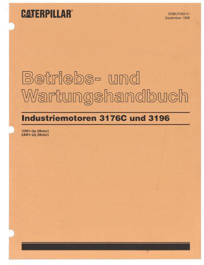 AGCO 3176 3196 Caterpillar Engine (industrial, 1999) Operator Manual AG546274 German