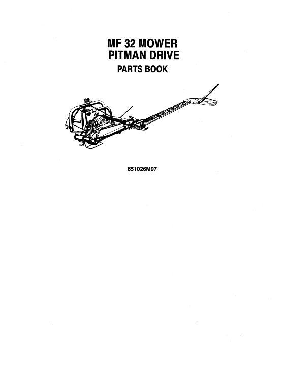 AGCO 32 Mower Parts Book 651026M97 English