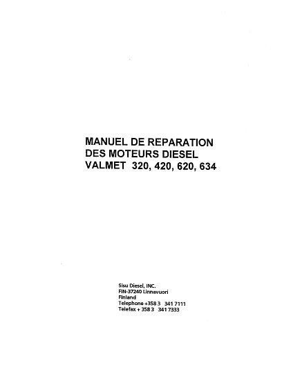 AGCO 320 420 620 634 Sisu (Valmet) Engine (diesel) Service Manual 1449490M1 French