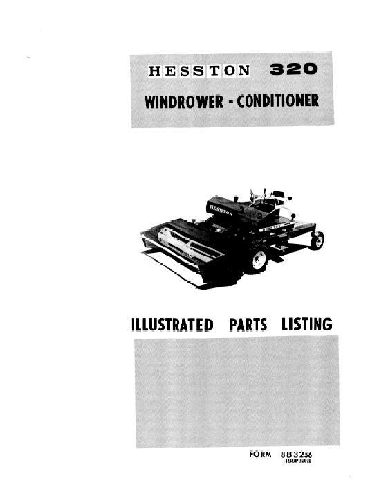 AGCO 320 SP Windrower (1971-72) Parts Book 883256 English