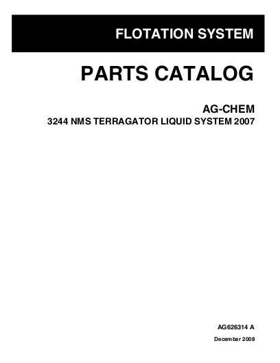 AGCO 3244 NMS TerraGator (liquid system, eff sn Sxxx1001, 2007) Parts Book AG626314A English