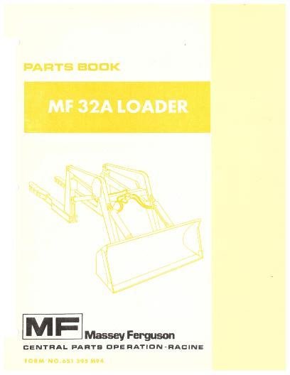 AGCO 32A Industrial Loader (series 2205) Parts Book 651395M94 English