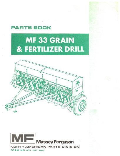 AGCO 33 Grain Drill (incl. attachments) Parts Book 651097M97 English