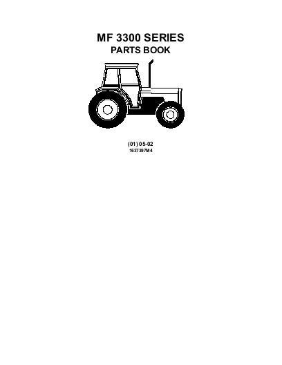 AGCO 3325 3330 3340 3350 3355 Tractor (F-GE-S-V) Parts Book 1637397M4 English
