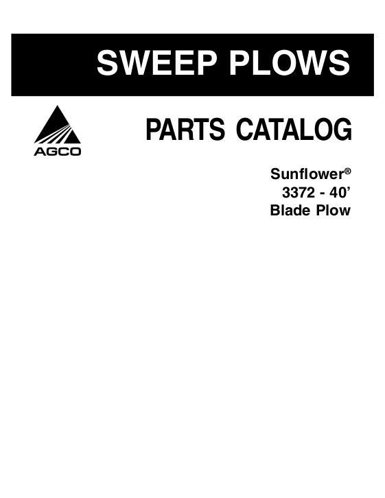 AGCO 3372 Blade Plow (40 ft) Parts Book 79023717B English