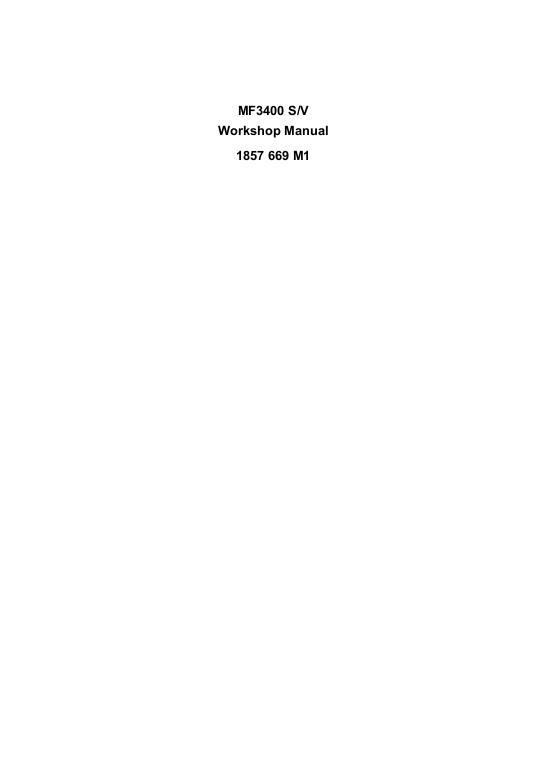 AGCO 3425 3435 3445 3455 S-V Tractor (mechanical) Service Manual 1857669M1 English