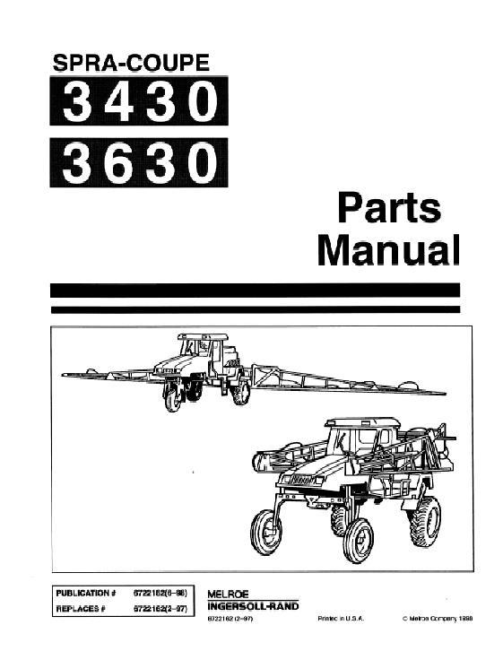 AGCO 3430 3630 Sprayer Parts Book 6722162 English