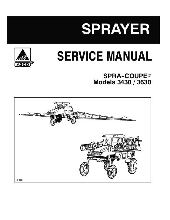 AGCO 3430 3630 Sprayer Service Manual 79017887B English