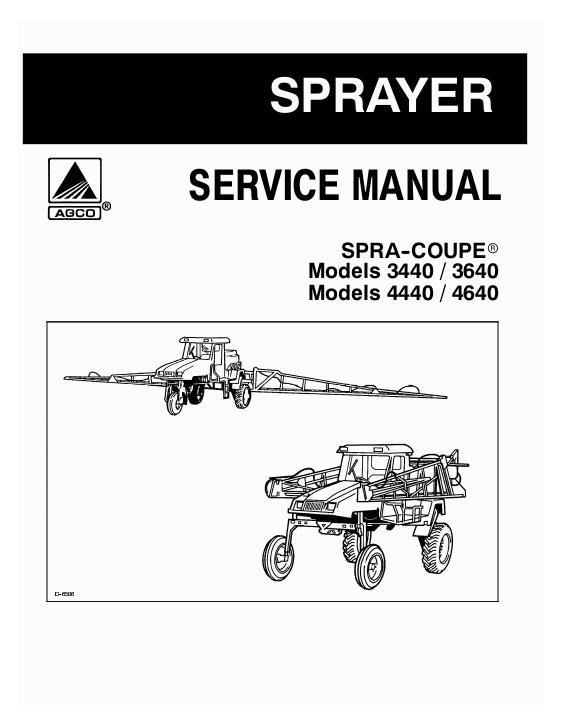 AGCO 3440 3640 4440 4640 Sprayer (1995-2000) Service Manual 79017918B English