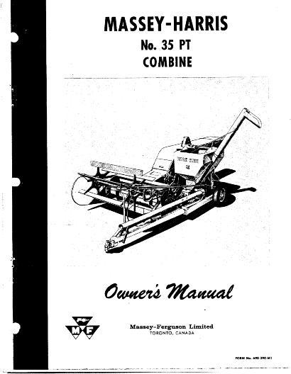 AGCO 35 Pull Type Combine Operator Manual 690390M1 English 1 AGCO 35 Pull Type Combine Operator Manual 690390M1 English