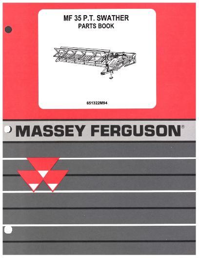 AGCO 35 Pull Type Swather Parts Book 651322M94 English