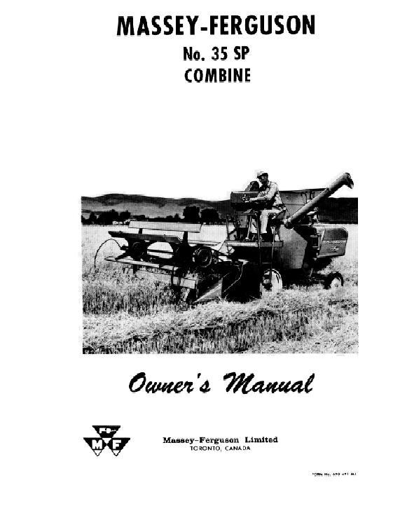 AGCO 35 Self Propelled Combine Operator Manual 690491M1 English 1 AGCO 35 Self Propelled Combine Operator Manual 690491M1 English
