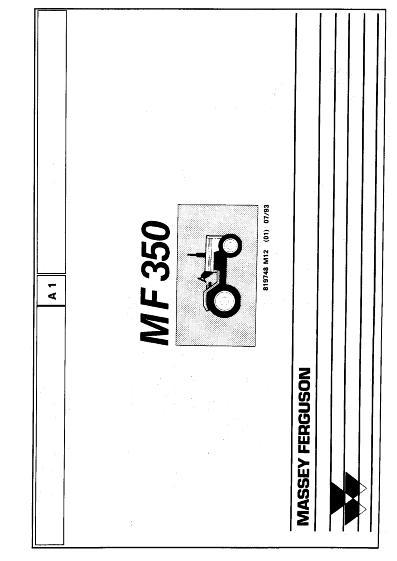 AGCO 350 Tractor Parts Book 819748M12 English