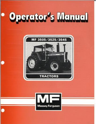 AGCO 3505 3525 3545 Tractor (late, w two door cab) Operator Manual 1449156M2 English 1 AGCO 3505 3525 3545 Tractor (late, w two door cab) Operator Manual 1449156M2 English