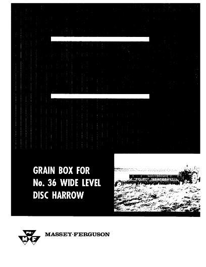 AGCO 36 Disc Harrow (wide level, grain box attachment) Operator Manual 690275M3 English 1 AGCO 36 Disc Harrow (wide level, grain box attachment) Operator Manual 690275M3 English