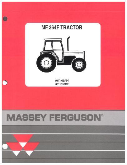 AGCO 364F Tractor (prior sn D03066) Parts Book 3311556M2 English