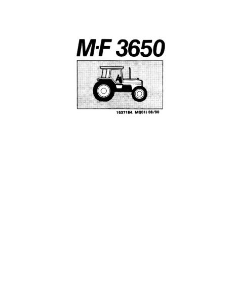 AGCO 3650 Tractor Parts Book 1637184M6 Multiple