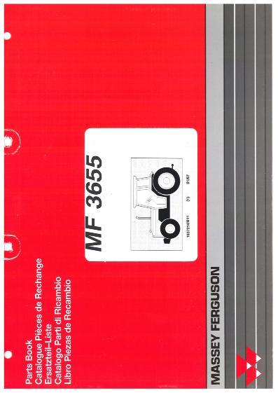 AGCO 3655 Tractor Parts Book 1637214M11 English