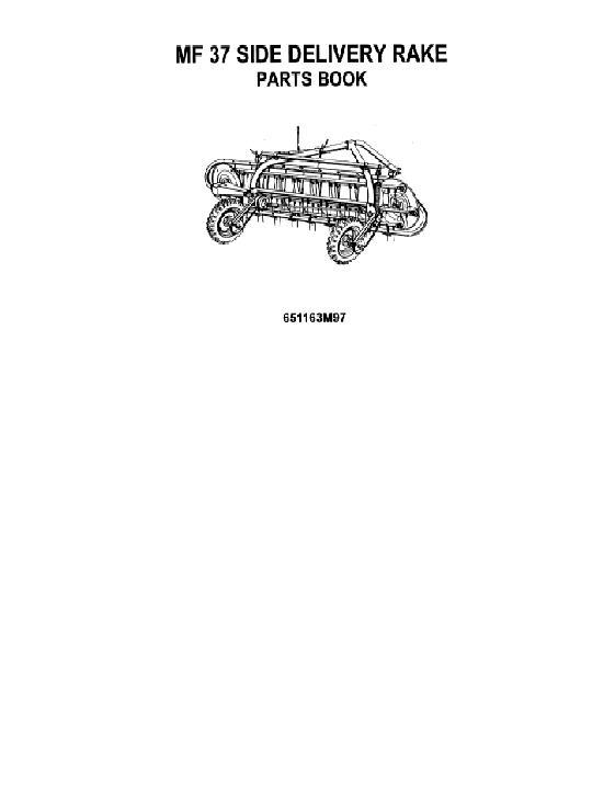 AGCO 37 Rake (side delivery) Parts Book 651163M97 English