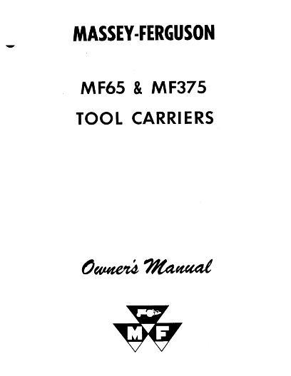 AGCO 375 65 Tool Carrier Operator Manual 690303M1 English 1 AGCO 375 65 Tool Carrier Operator Manual 690303M1 English