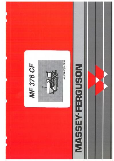 AGCO 376 CF Crawler Parts Book 3311791M3 English