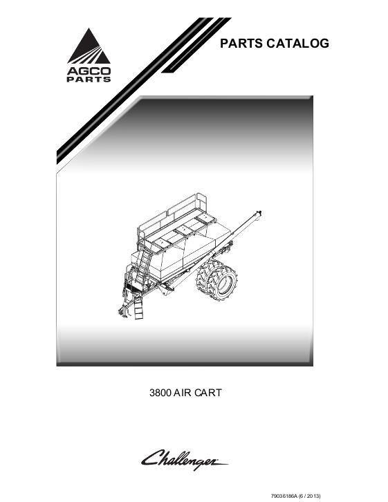 AGCO 3800 Air Cart Parts Book 79036186A English