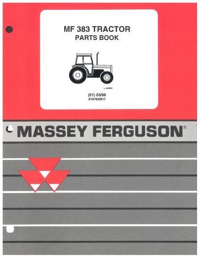 AGCO 383 Tractor (cab & footstep) Parts Book 819762M17 Multiple