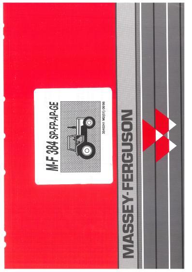 AGCO 384 384S (eff sn D03066) Tractor (SP-FP-GE) Parts Book 3540241M2 Multiple