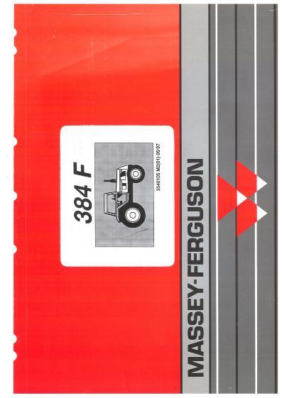 AGCO 384F Tractor (cab, eff sn D03066) Parts Book 3540105M2 English