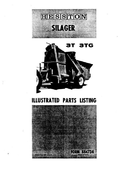 AGCO 3T 3TG Silager (1967) Parts Book 884734 English