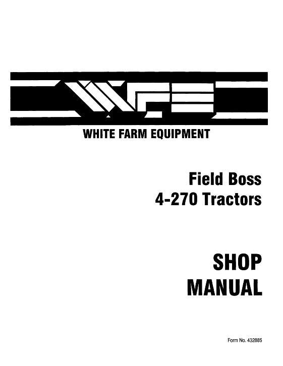 AGCO 4-270 Field Boss Tractor Service Manual 432885 English
