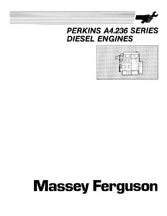 AGCO 4.212 236 248 Perkins Engine (diesel) Service Manual 1449223M4 English