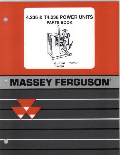 AGCO 4.236 T4.236 Power Unit Parts Book 79017121 English