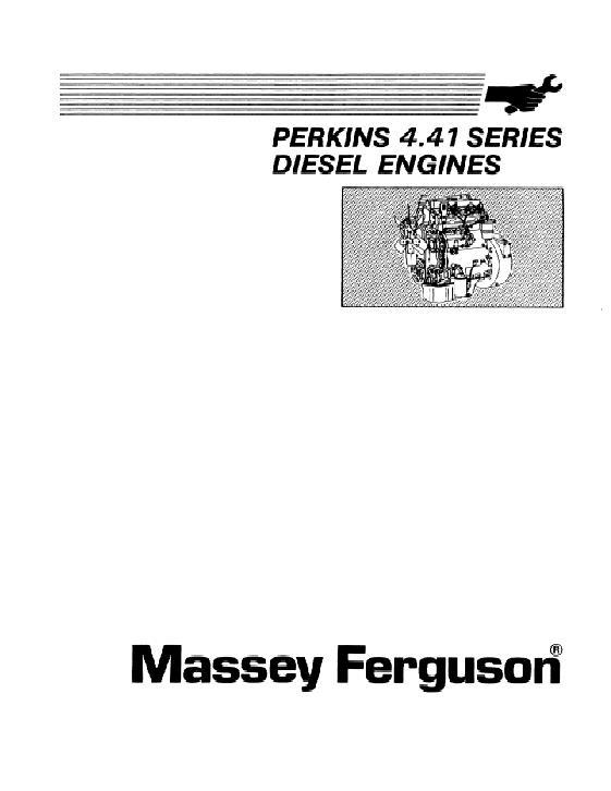 AGCO 4.41 Perkins Engine Service Manual 1449746M1 English