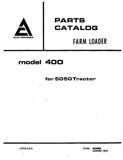 AGCO 400 Loader Parts Book 79004896 English