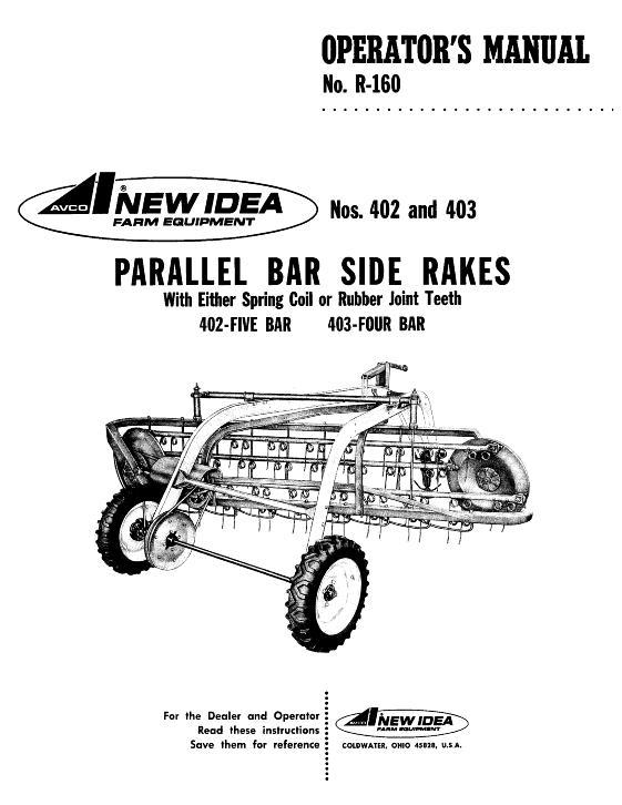 AGCO 402 403 Side Rake (parallel bar) Operator Manual 986379 English 1 AGCO 402 403 Side Rake (parallel bar) Operator Manual 986379 English