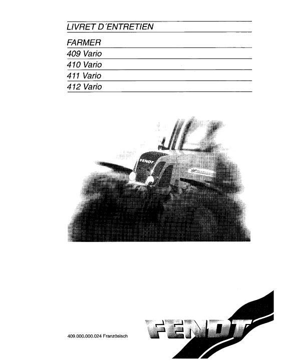 AGCO 409 410 411 412 Farmer Vario Tractor Operator Manual 72430303 French 1 AGCO 409 410 411 412 Farmer Vario Tractor Operator Manual 72430303 French