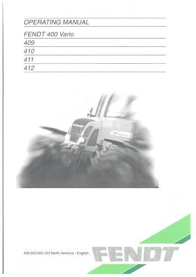 AGCO 409 410 411 412 Vario Tractor Operator Manual 72426103 English 1 AGCO 409 410 411 412 Vario Tractor Operator Manual 72426103 English