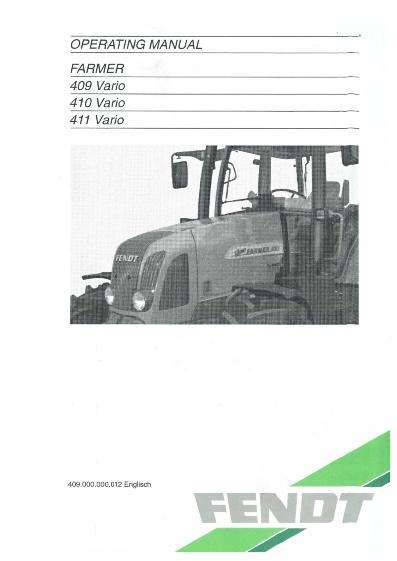 AGCO 409 410 411 Farmer Vario Tractor Operator Manual 72423914 English 1 AGCO 409 410 411 Farmer Vario Tractor Operator Manual 72423914 English