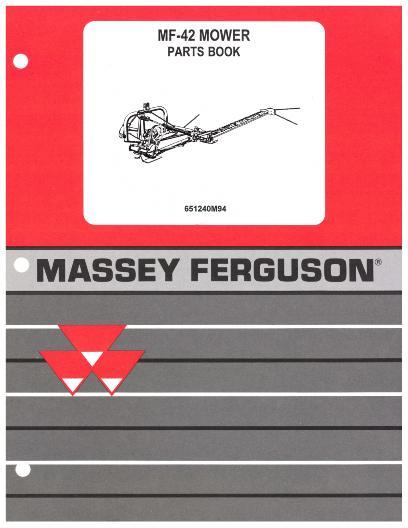 AGCO 42 Mower Parts Book 651240M94 English