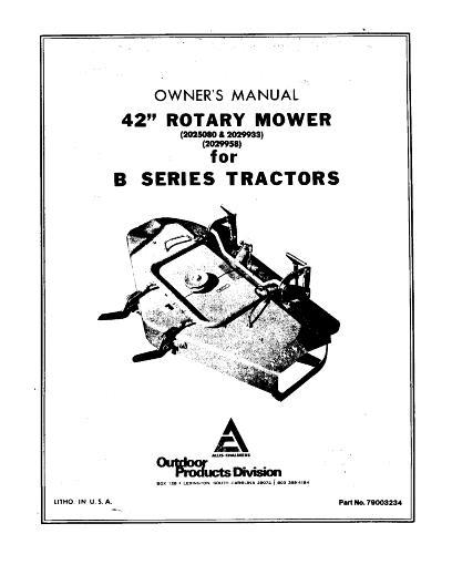 AGCO 42 Rotary Mower Operator Manual 79003234 English 1 AGCO 42 Rotary Mower Operator Manual 79003234 English